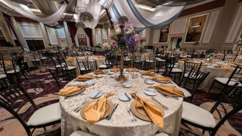 Event Dinner table with place settings
