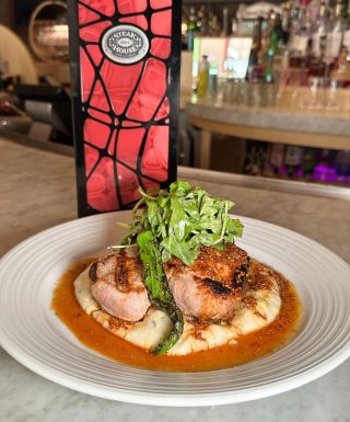 porkchop on plate