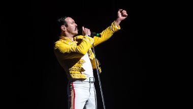 Queen giving a performance