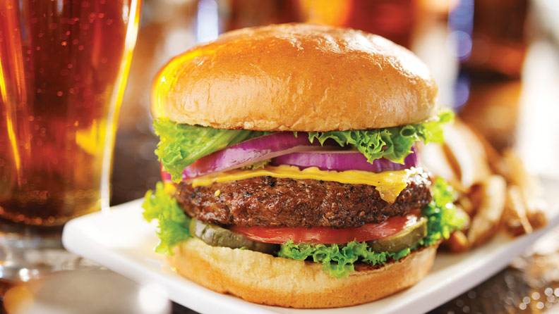 burger and beer